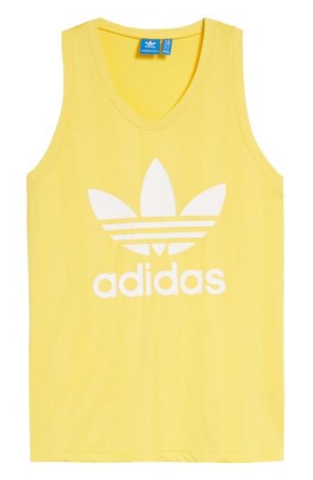 Men's Adidas Originals Trefoil Graphic Tank, Size - Yellow