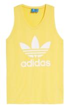Men's Adidas Originals Trefoil Graphic Tank, Size - Yellow