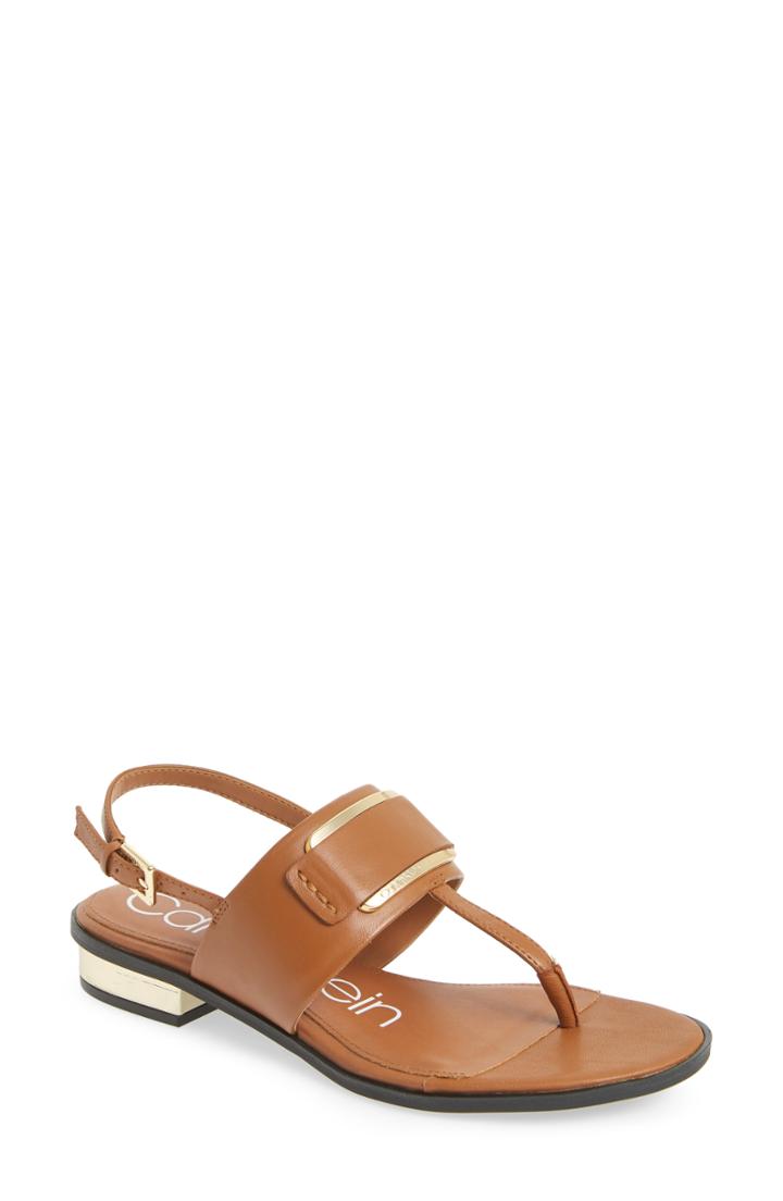 Women's Calvin Klein Freida Sandal .5 M - Brown