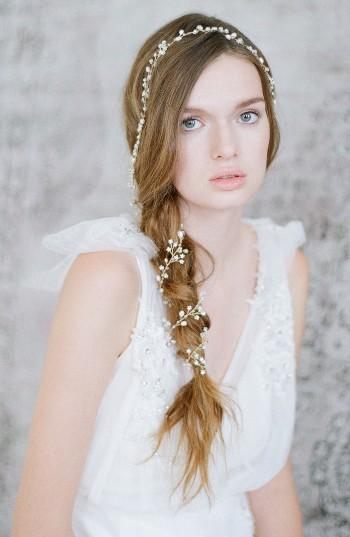 Twigs & Honey Extra Long Petite Blossom Hair Vine, Size - Metallic