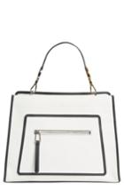Fendi Runaway Medium Leather Tote Bag - White