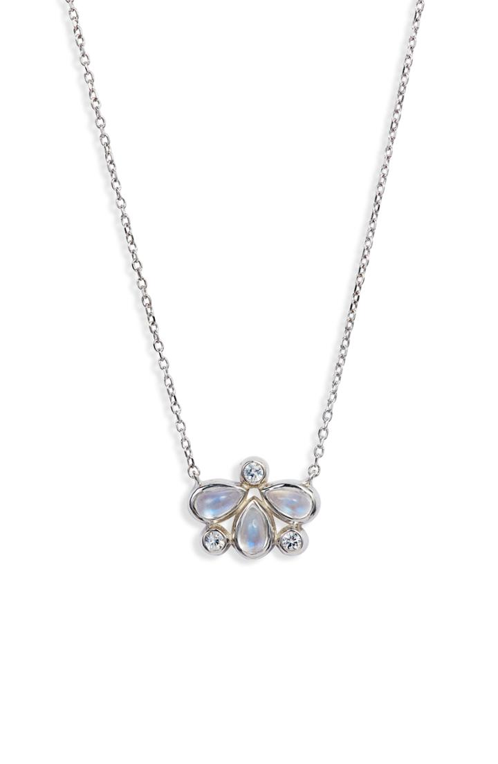 Women's Anzie Bezel Bouquet Fleur Blue Moonstone Necklace