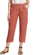 Women's Sanctuary Terrain Linen Crop Cargo Pants - Brown