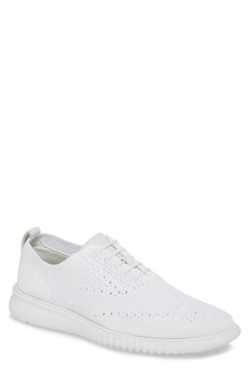 Men's Cole Haan 2.zerogrand Stitchlite Wingtip .5 M - White