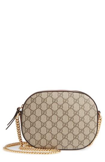 Gucci Gg Linea Canvas & Leather Camera Bag - Beige