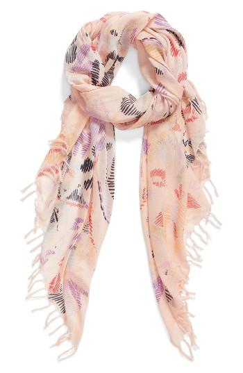 Women's Nordstrom Fauvist Forest Scarf, Size - Pink