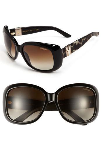 Saint Laurent Oversized Sunglasses Black Matte