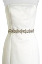 Women's Kate Spade New York Crystal Belt, Size Large/x-large - Cream/ Crystal/ Nickel
