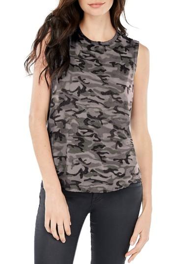 Women's Michael Stars High/low Muscle Tee, Size - Grey
