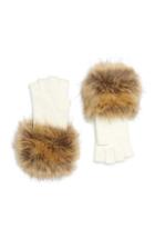Women's Michael Michael Kors Fingerless Gloves, Size - Ivory
