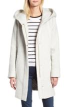 Women's Cole Haan Signature Fuzzy Houndstooth Coat - Grey