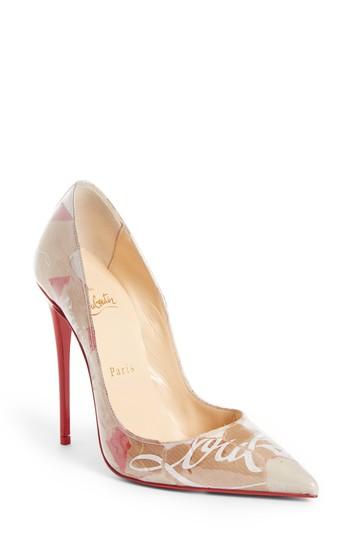 Women's Christian Louboutin Kraft Logo Pump Us / 35eu - Brown