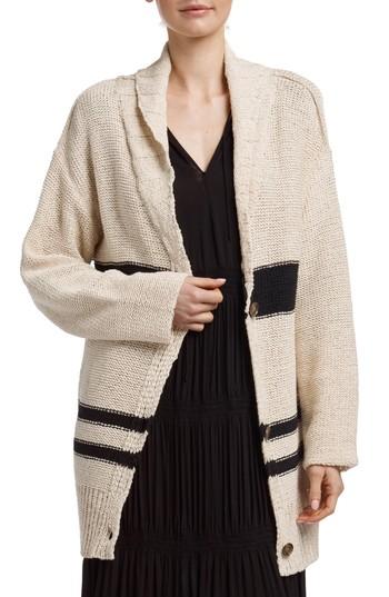 Women's James Perse Cotton & Linen Blend Beach Sweater - Beige