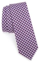 Men's The Tie Bar Check Cotton Tie, Size - Purple