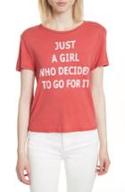 Women's Ao. La Just A Girl Cicely Classic Tee - Red