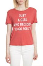Women's Ao. La Just A Girl Cicely Classic Tee - Red