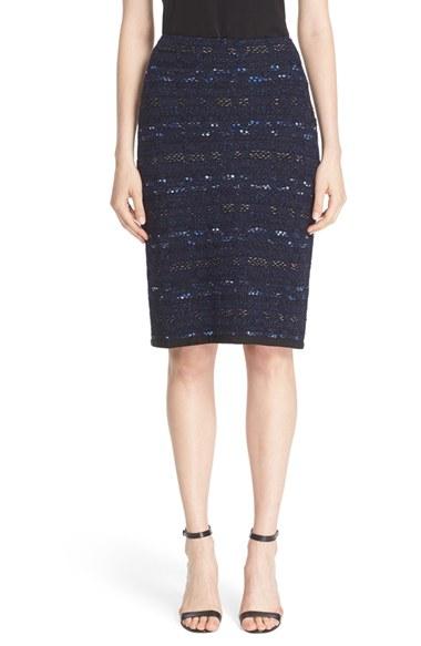 Women's St. John Collection 'evening Cruise Stripe' Pencil Skirt