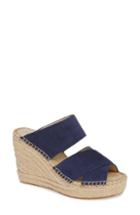 Women's Kenneth Cole New York Olivia Wedge Slide Sandal .5 M - Blue