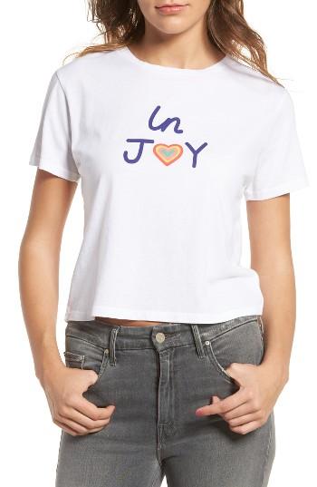 Women's Mother T-time Crop Graphic Tee - White