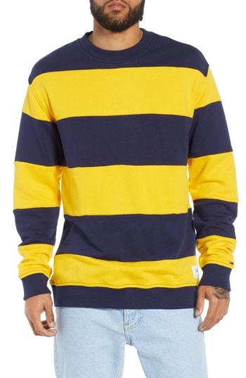 Men's Tommy Jeans Tjm Big Stripe Crew Shirt - Blue