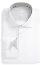 Men's Bugatchi Trim Fit Solid Dress Shirt - White