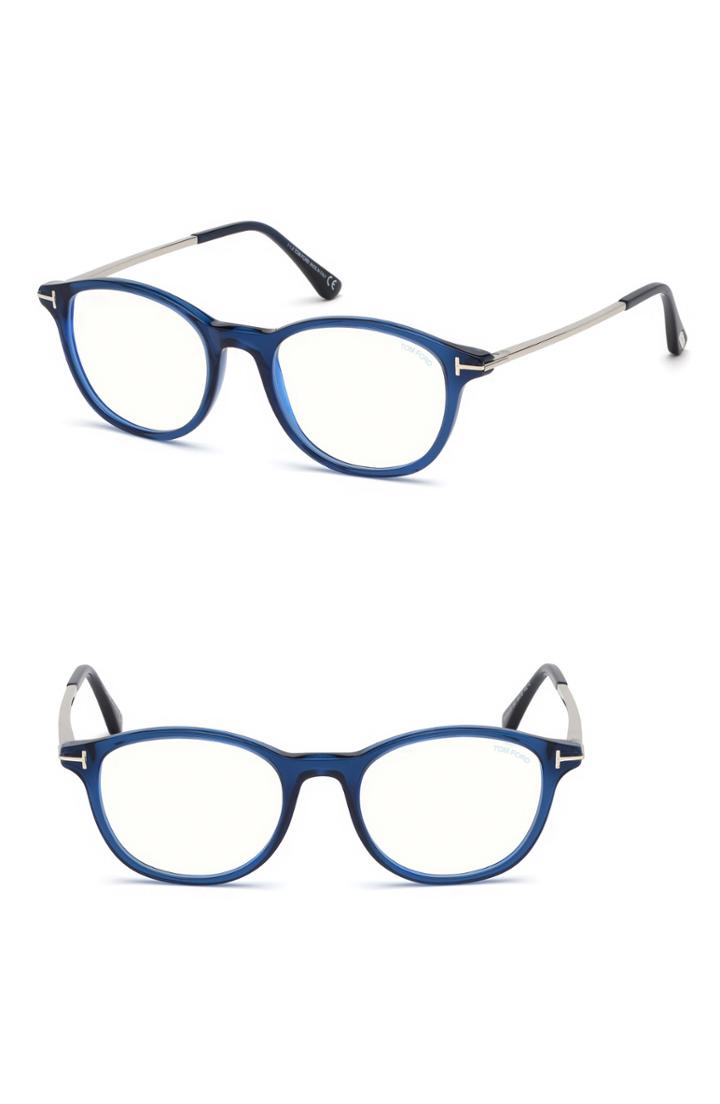 Men's Tom Ford 50mm Blueblock Sunglasses - Shiny Dark Blue/ Blue Block