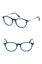 Men's Tom Ford 50mm Blueblock Sunglasses - Shiny Dark Blue/ Blue Block