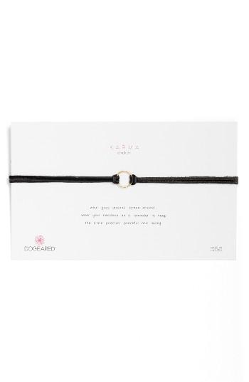 Women's Dogeared Karma Leather Choker