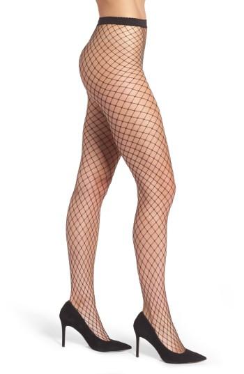 Women's Natori Maxi Fishnet Tights - Black