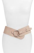 Women's Rebecca Minkoff Annie Suede Belt - Sand