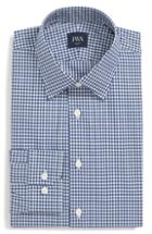 Men's John W. Nordstrom Trim Fit Check Dress Shirt - 32 - Blue