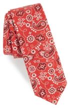 Men's 1901 Orduna Paisley Cotton Tie, Size - Red