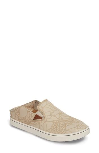 Women's Olukai Pehuea Lau Slip-on Sneaker M - Beige