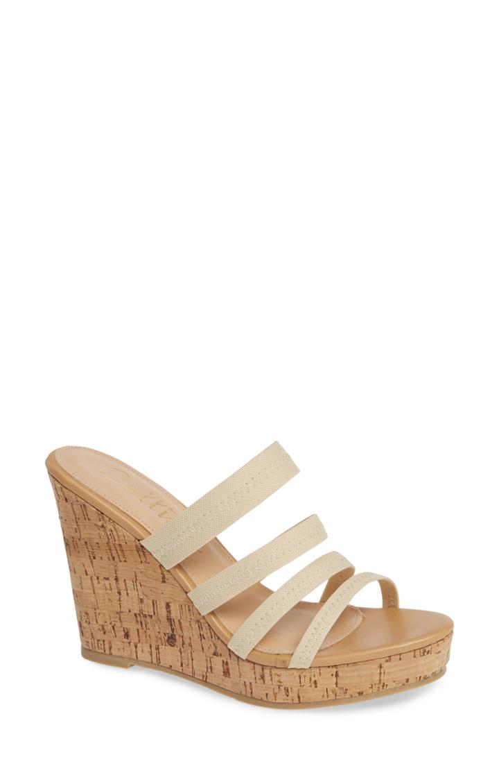 Women's Callisto Pasquale Wedge Sandal M - Beige
