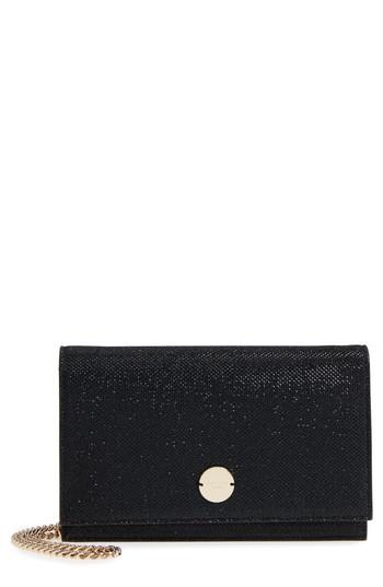 Jimmy Choo Florence Lame Glitter Clutch - Black