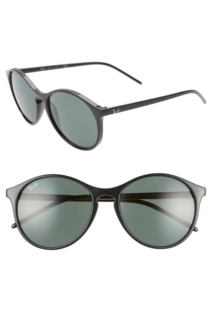 Women's Ray-ban Highstreet 55mm Round Sunglasses - Pink/ Bordeaux Solid