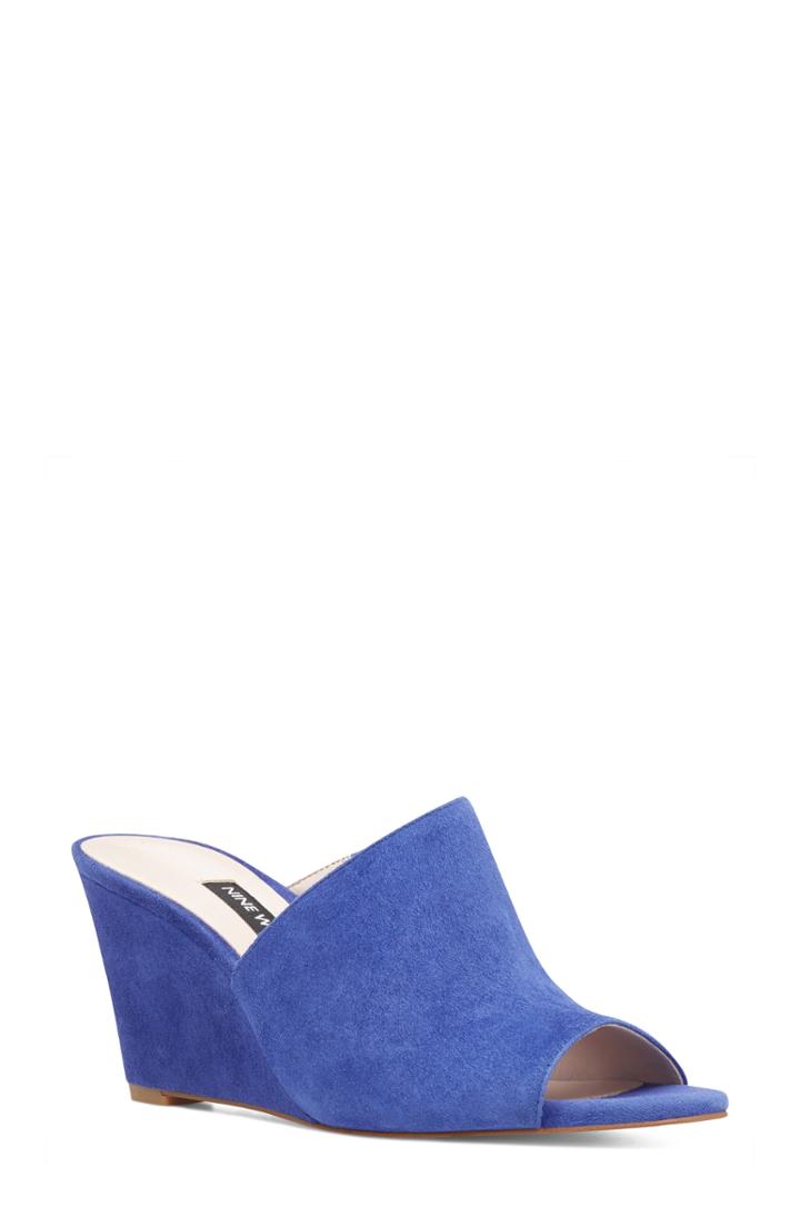 Women's Nine West Janissah Wedge .5 M - Blue