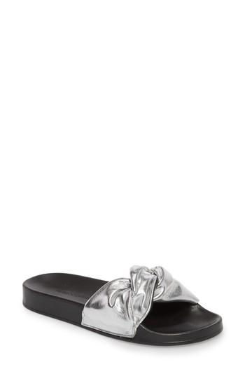 Women's Rebecca Minkoff Samara Slide Sandal M - Metallic