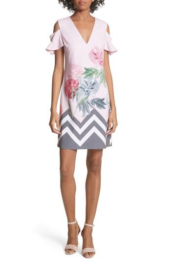 Women's Ted Baker London Jareye Cutout Tunic Dress - Pink