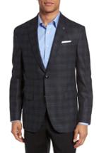 Men's Ted Baker London Konan Trim Fit Plaid Wool Sport Coat S - Grey