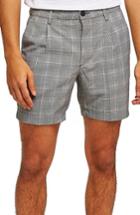 Men's Topman Pleated Check Shorts - Grey