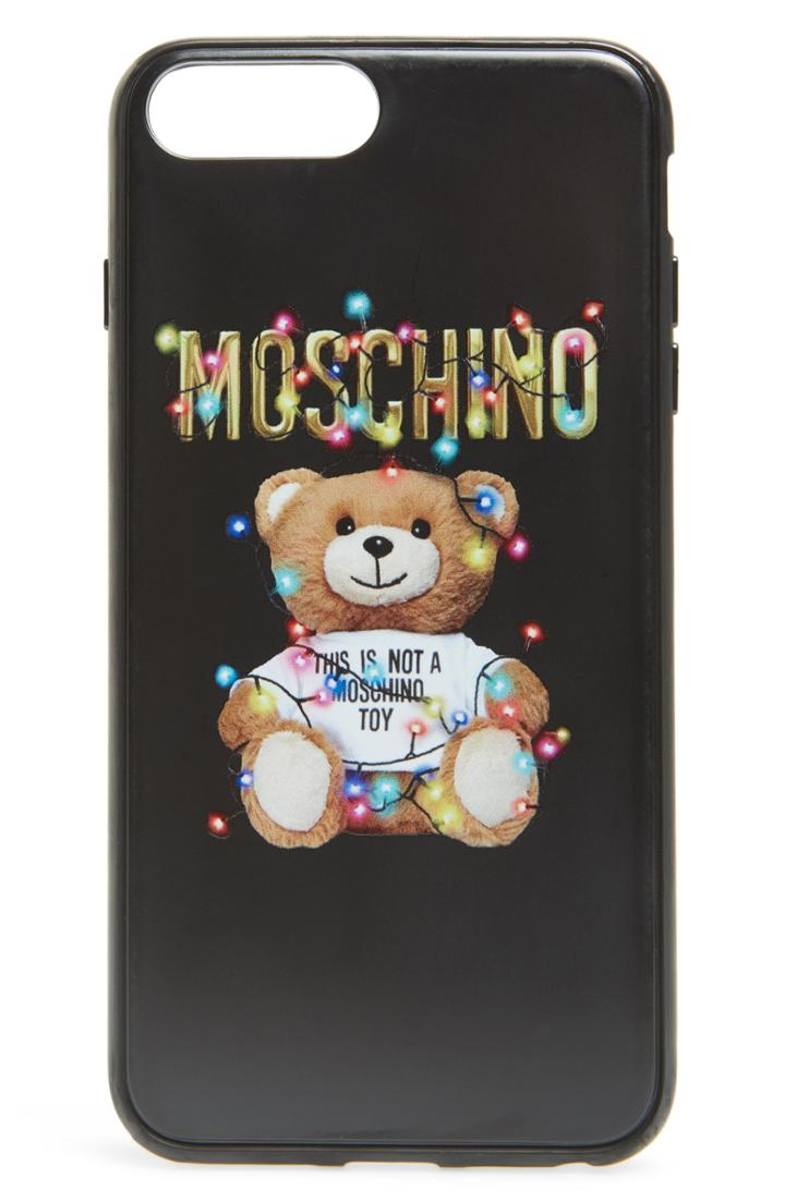 Moschino Christmas Teddy Iphone 7/8, 7/8 & X/xs Case - Black