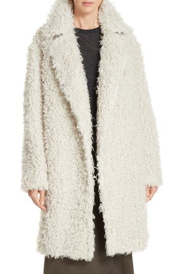 Women's Vince Shaggy Faux Fur Coat - Ivory