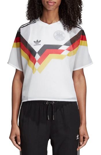 Women's Adidas Originals Soccer Jersey Layer Tee - Red