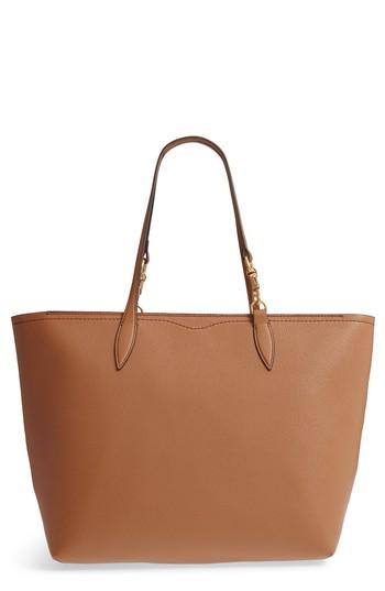 Rebecca Minkoff Sherry Dog Clip Leather Tote - Brown
