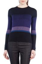 Women's Akris Punto Colorblock Wool Pullover