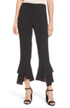 Women's Wayf Gail Ruffle Hem Crop Pants - Black