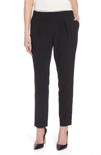 Women's Boss Akordia Relaxed Crepe Trousers R - Black