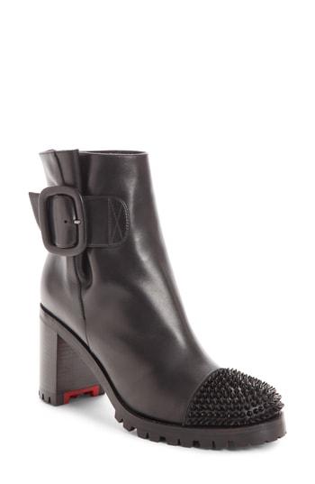 Women's Christian Louboutin Olivia Spiked Boot Us / 35eu - Black