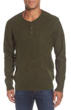 Men's Schott Nyc Thermal Henley, Size - Green